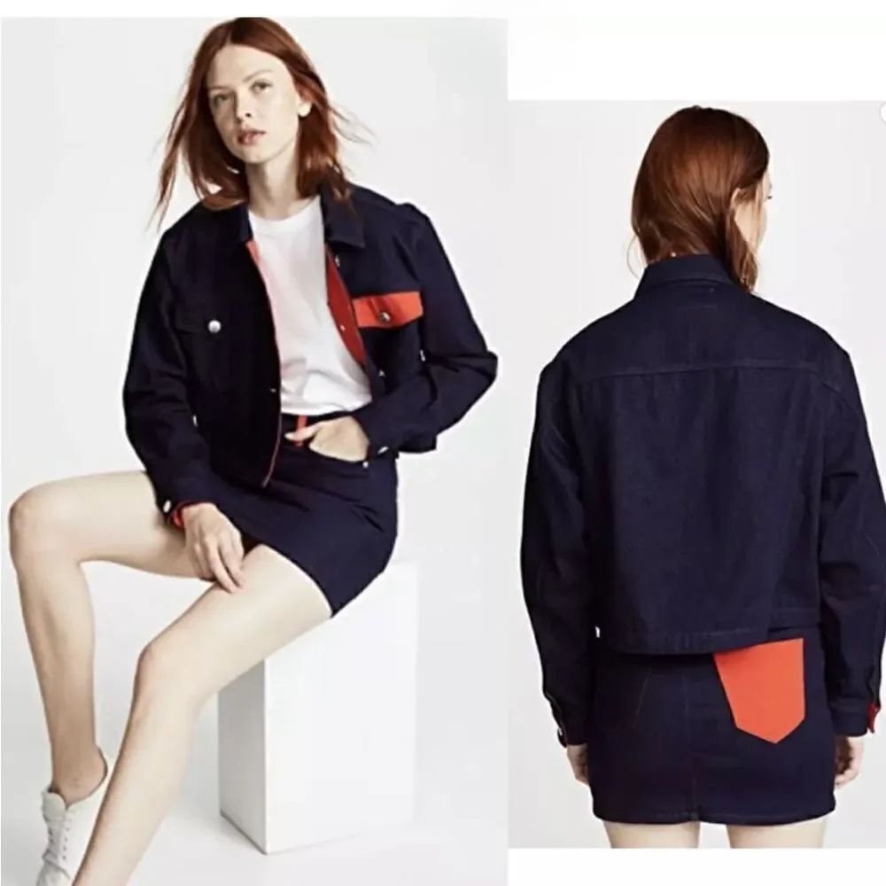 Current/ Elliott Collin Cropped Denim Jean Jacket - Picture 5 of 5